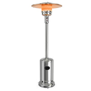 Costway - Garden Propane Standing LP Gas Steel Accessories Heater-Silver