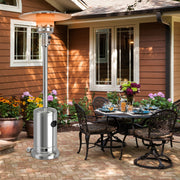 Costway - Garden Propane Standing LP Gas Steel Accessories Heater-Silver