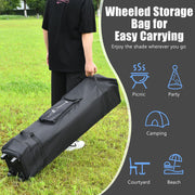 Costway - 13 Feet x 13 Feet Pop Up Canopy Tent Instant Outdoor Folding Canopy Shelter-Blue