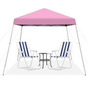 Costway - 10 x 10 Feet Outdoor Instant Pop-up Canopy with Carrying Bag-Pink