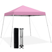Costway - 10 x 10 Feet Outdoor Instant Pop-up Canopy with Carrying Bag-Pink
