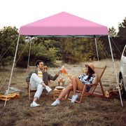 Costway - 10 x 10 Feet Outdoor Instant Pop-up Canopy with Carrying Bag-Pink
