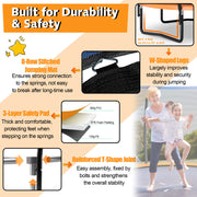 Costway - 8 Feet ASTM Approved Recreational Trampoline with Ladder-Orange