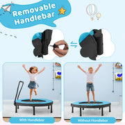 Costway - 40 Inch Trampoline for Kids Indoor Outdoor Fitness Trampoline-Blue