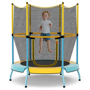 Costway - 48 Inch Toddler Trampoline with Safety Enclosure Net-Yellow