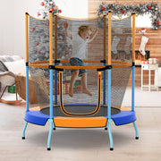 Costway - 48 Inch Toddler Trampoline with Safety Enclosure Net-Orange