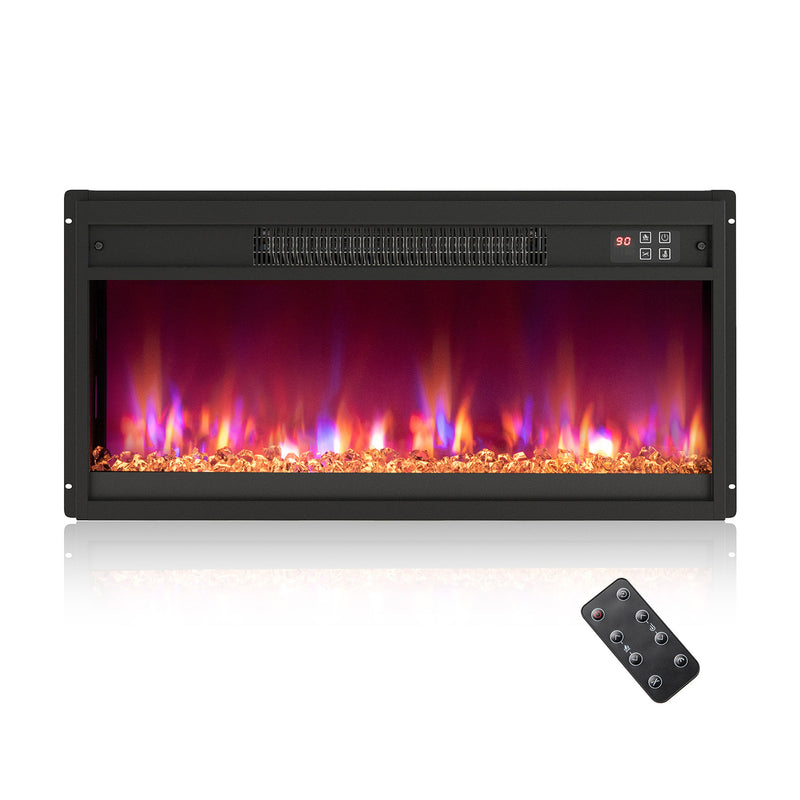 Costway - 18/23/26 Inch 1500W Electric Fireplace Insert with Remote Control-26 inches