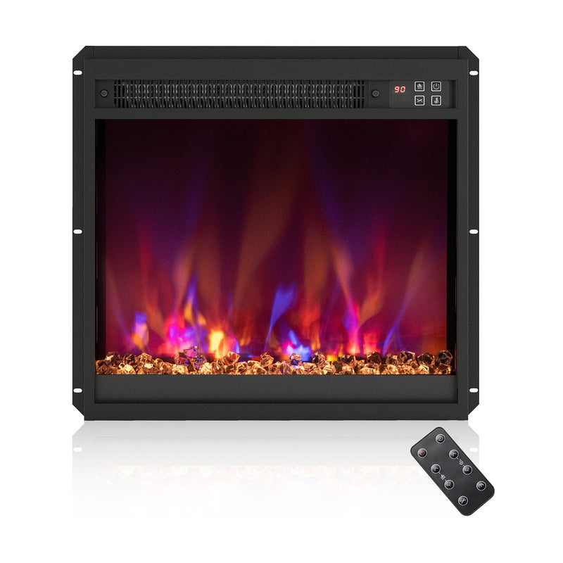 Costway - 18/23/26 Inch 1500W Electric Fireplace Insert with Remote Control-18 inches