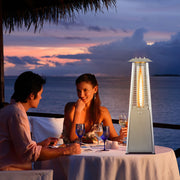 Costway - 10000 BTU Portable Stainless Steel Tabletop Patio Heater with Glass Tube