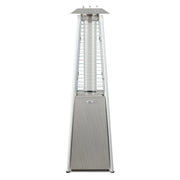 Costway - 10000 BTU Portable Stainless Steel Tabletop Patio Heater with Glass Tube