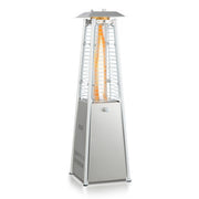 Costway - 10000 BTU Portable Stainless Steel Tabletop Patio Heater with Glass Tube