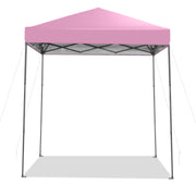 Costway - 6.6 x 6.6 Feet Outdoor Pop-up Canopy Tent with UPF 50+ Sun Protection-Pink