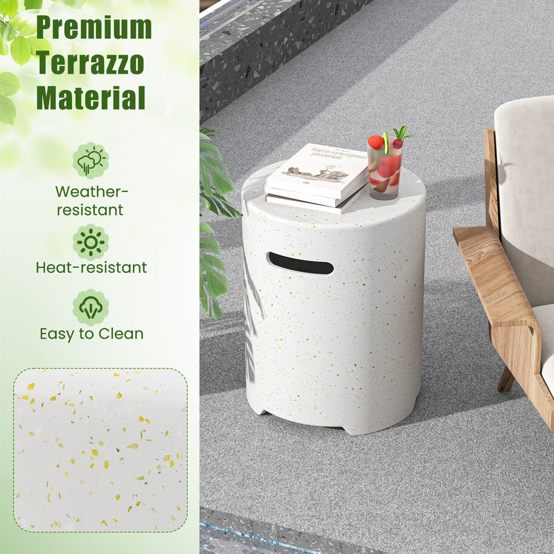 Propane Tank Cover Table with Side Handles and Protective Cover