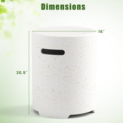 Propane Tank Cover Table with Side Handles and Protective Cover