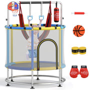 Costway - 55" Kids Trampoline Gift for for 3-6 Years Old Boys and Girls-Navy