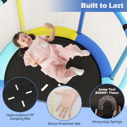 Costway - 55" Kids Trampoline Gift for for 3-6 Years Old Boys and Girls-Navy