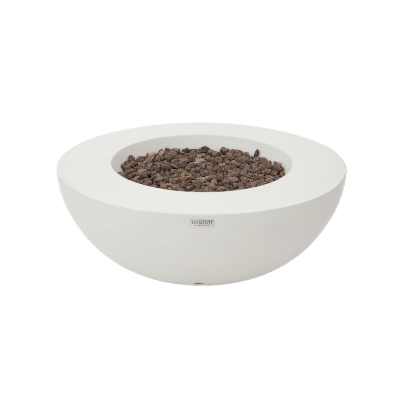 Elementi Lunar Bowl Fire Table - Cream White