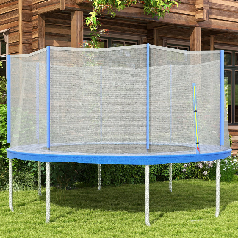 Soozier Trampoline Net Enclosure, Trampoline Netting Replacement with Zippered Entrance for 12ft Round Trampoline
