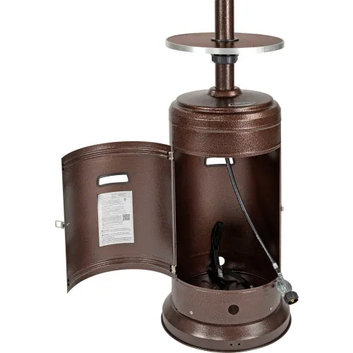 Hiland® Patio Heater With Steel Table, 48000 BTU, Propane, Hammered Bronze — WB245615