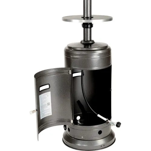 Hiland® Patio Heater With Steel Table, 48000 BTU, Propane, Silver — WB245624