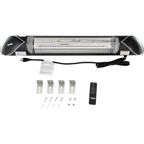 Global Industrial® Carbon Infrared Patio Heater w/Remote Control, Free Standing, 1500W — WB246722