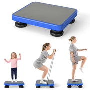 Costway - 24x20" Kids Rebounder Bouncing Board with Elastic Rope for Ages 3+-Blue
