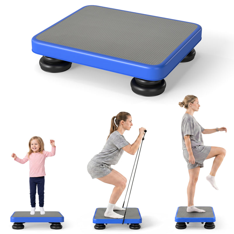 Costway - 24x20" Kids Rebounder Bouncing Board with Elastic Rope for Ages 3+-Blue