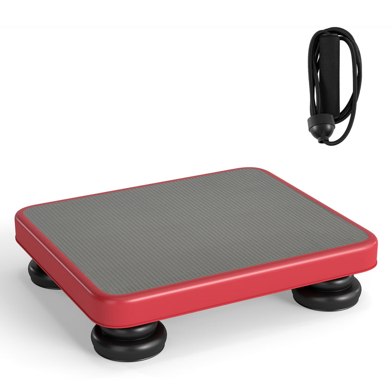 Costway - 24x20" Kids Rebounder Bouncing Board with Elastic Rope for Ages 3+-Red