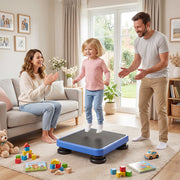 Costway - 24x20" Kids Rebounder Bouncing Board with Elastic Rope for Ages 3+-Blue