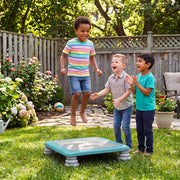 Costway - 25.5 Inch Kids Mini Trampoline with 4 Removable and Non-Slip Foot Pads-Blue