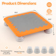 Costway - 25.5 Inch Kids Mini Trampoline with 4 Removable and Non-Slip Foot Pads-Orange