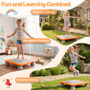 Costway - 25.5 Inch Kids Mini Trampoline with 4 Removable and Non-Slip Foot Pads-Orange