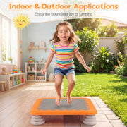 Costway - 25.5 Inch Kids Mini Trampoline with 4 Removable and Non-Slip Foot Pads-Orange
