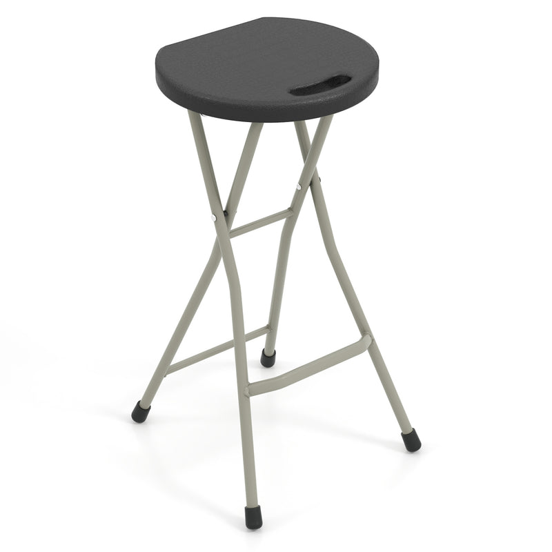 Costway - 28 Inch Portable Folding Stools with 330lbs Limited Sturdy Frame