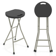 Costway - 28 Inch Portable Folding Stools with 330lbs Limited Sturdy Frame