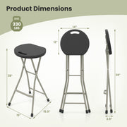 Costway - 28 Inch Portable Folding Stools with 330lbs Limited Sturdy Frame