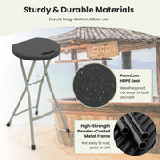 Costway - 28 Inch Portable Folding Stools with 330lbs Limited Sturdy Frame