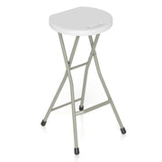 Costway - 28 Inch Portable Folding Stools Patio Dining Chairs with 330lbs Limited Sturdy Frame-Set of 1