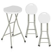 Costway - 28 Inch Portable Folding Stools Patio Dining Chairs with 330lbs Limited Sturdy Frame-Set of 2