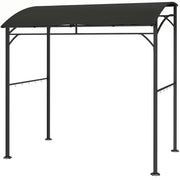 Outsunny - 7' x 5' Garden Grill Canopy, BBQ Grill Gazebo Tent with Steel Frame and Hooks, Outdoor Sun Shade, Black