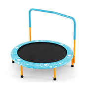 Costway - 36 Inch Kids Trampoline Mini Rebounder with Full Covered Handrail-Orange