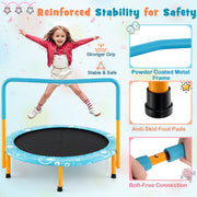 Costway - 36 Inch Kids Trampoline Mini Rebounder with Full Covered Handrail-Orange