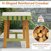 Costway - 3-Piece Patio Dining Set for 4 People Farmhouse Furniture