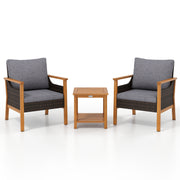 Costway - 3 Piece Patio Furniture Set-Gray