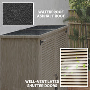 50" x 26" x 66" Wooden Garden Shed, Outdoor Storage Shed with Waterproof Asphalt Roof, Shelves, Natural
