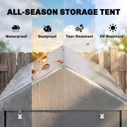 4 x 6ft Outdoor Storage Shed Tent, Portable Shed with Roll-up Door for Motorcycle, Bike, Garden Tools