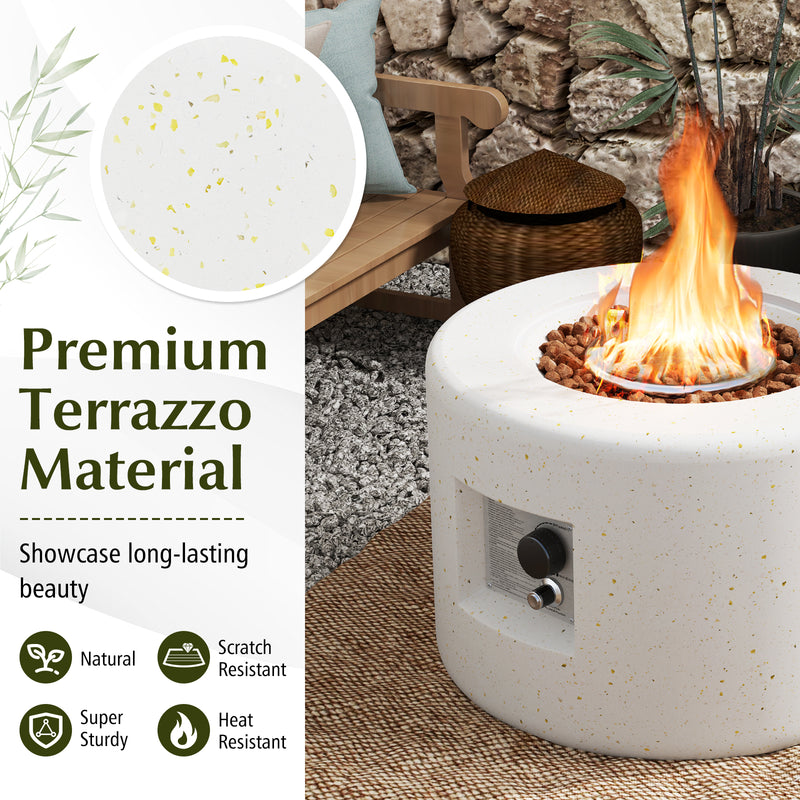 Costway - 40 000 BTU Fire Pit Table Set with Hideaway Tank Holder