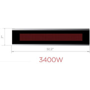 Bromic Platinum Smart-Heat Electric 3400W Heater - Black