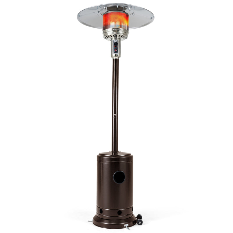 Costway - 50 000 BTU Patio Propane Gas Heater with Stainless Steel Burner-Bronze