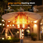 Costway - 50 000 BTU Patio Propane Gas Heater with Stainless Steel Burner-Bronze